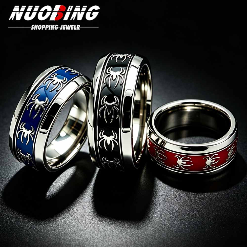 Vintage Fashion Rings For Women - 새로운 빈티지 펑크 스파이더 링 316L