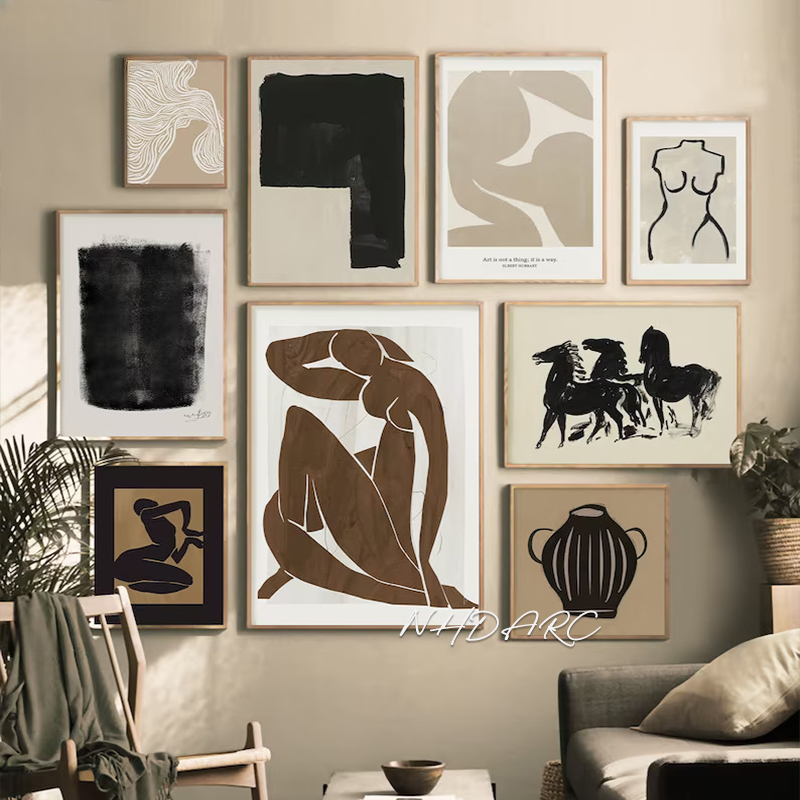 Vintage Fashion Prints For Wall - 스칸디나비아 미니멀리스트 벽 예술 현대 클래식