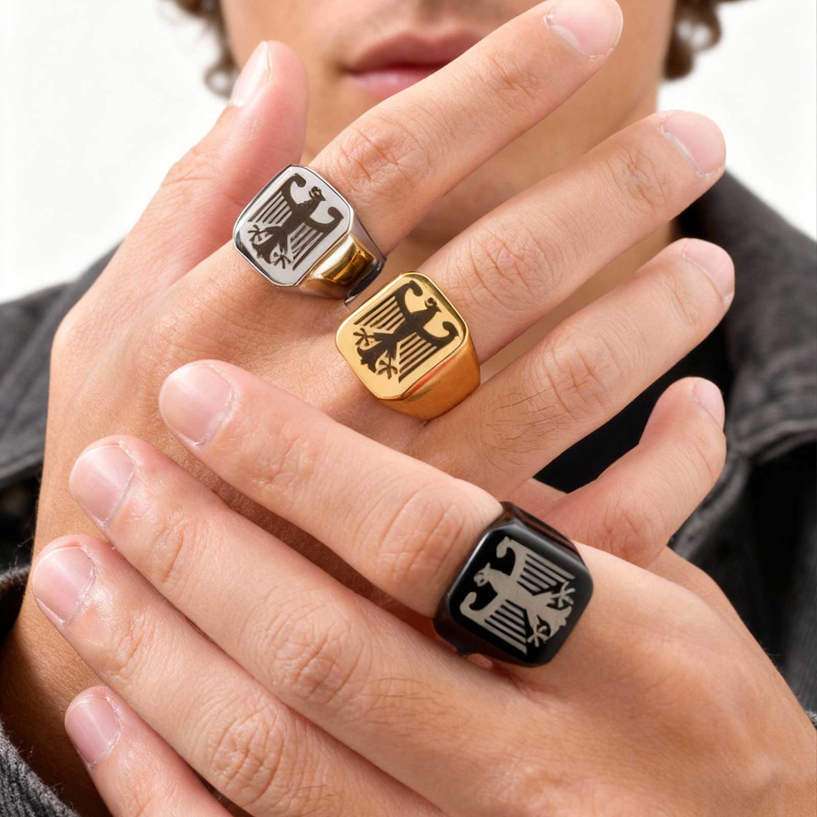 Vintage Fashion Rings For Women - 커스텀 플라잉 호크 이글 링 멋진