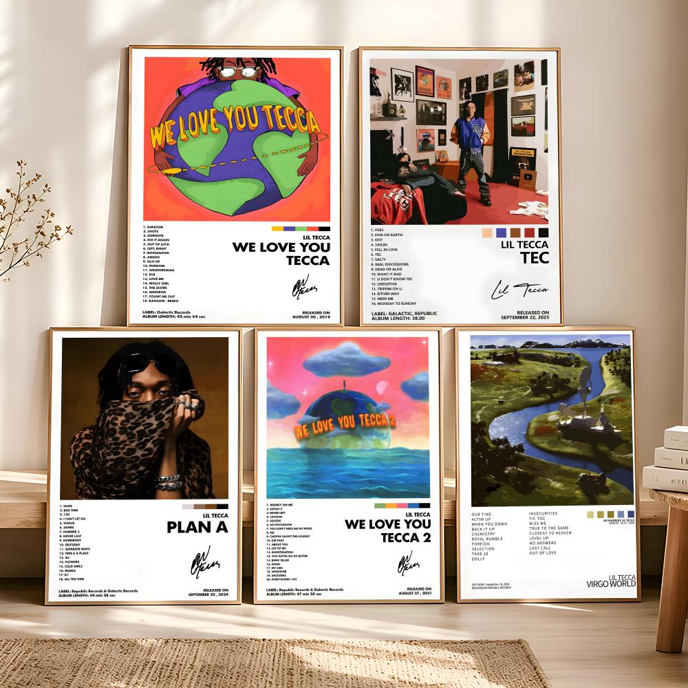 Vintage Fashion Prints For Wall - L-lil Tecca ABLUM 커버 페인팅 서예