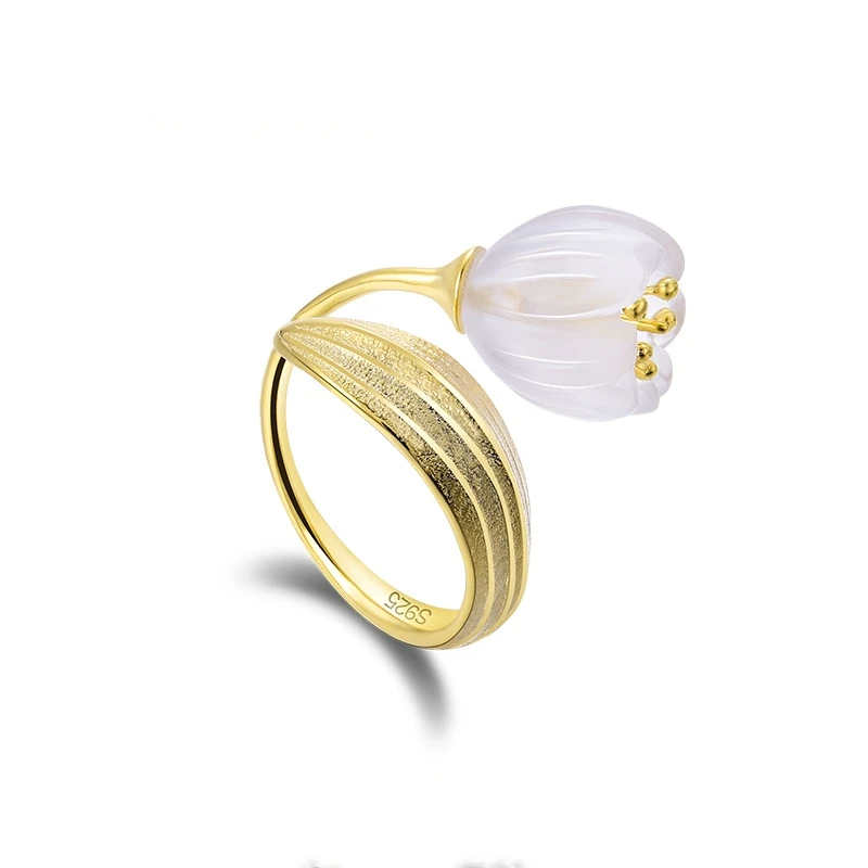 Vintage Fashion Rings For Women - 여성용 빈티지 스위트 골드 컬러 밸리