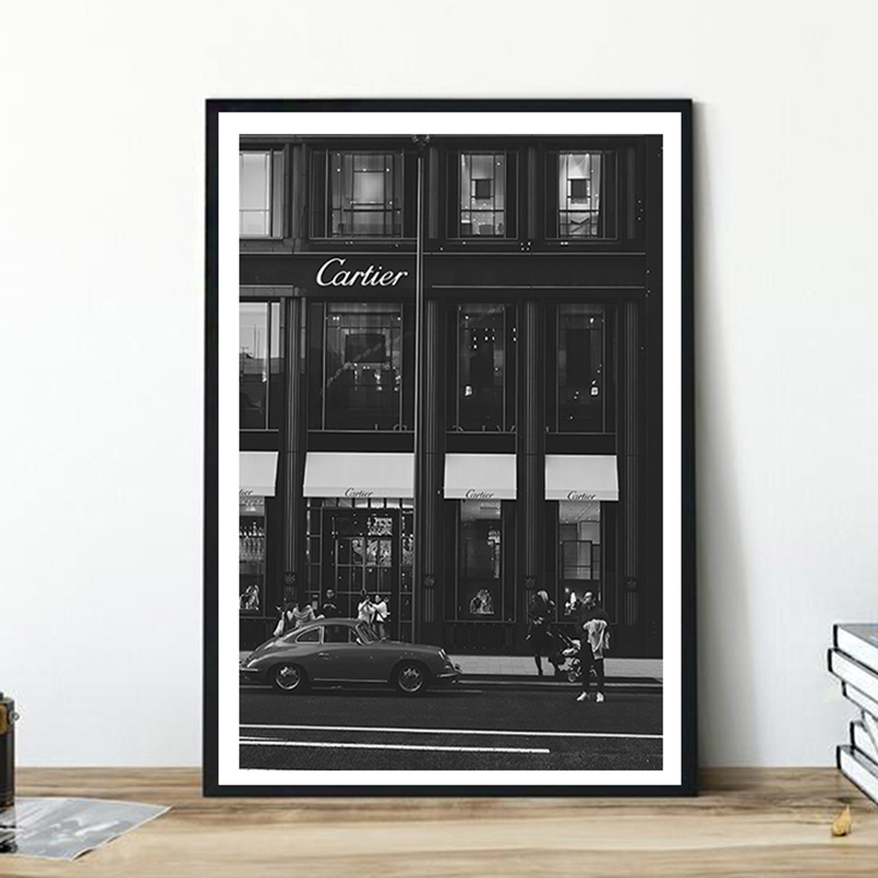 Vintage Fashion Prints For Wall - 유럽 ​​거리 캔버스 회화 패션 블랙