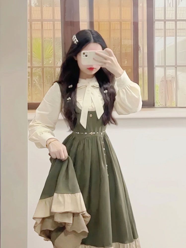 Vintage Fashion Style Female - 2025 신상 일본 한국 귀여운 프레피