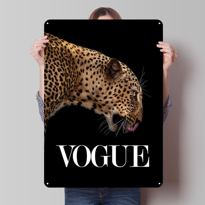 Vintage Fashion Vogue - 보그 패션 포스터 금속 간판 동물