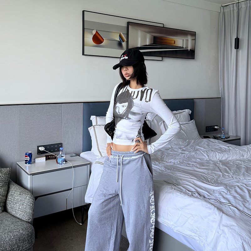 스트리트웨어 고딕 레터 프린트 슬림 탑 스윗하트 Y2K - Turtleneck Knit 90S 리뷰 및 가격