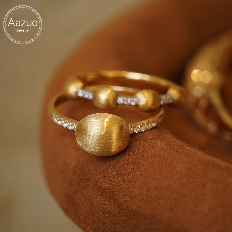 Aazuo 패션 빈티지 쥬얼리 리얼 18K 솔리드 옐로 - Vintage Fashion Rings For Women 리뷰 및 가격