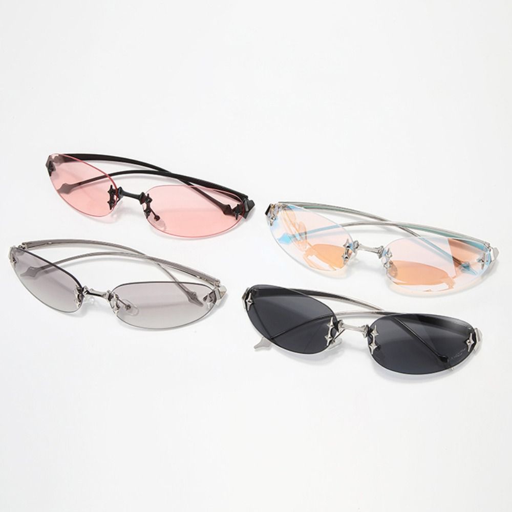 Y2K 스타일 Frameless 선글라스 UV 보호 빈 - Vintage Fashion Style Female 리뷰 및 가격