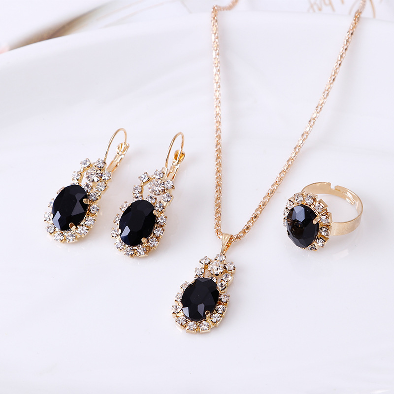 새로운 스타일 장식품 세트 패션 빈티지 크리스탈 매달려 - Vintage Fashion Rings For Women 리뷰 및 가격
