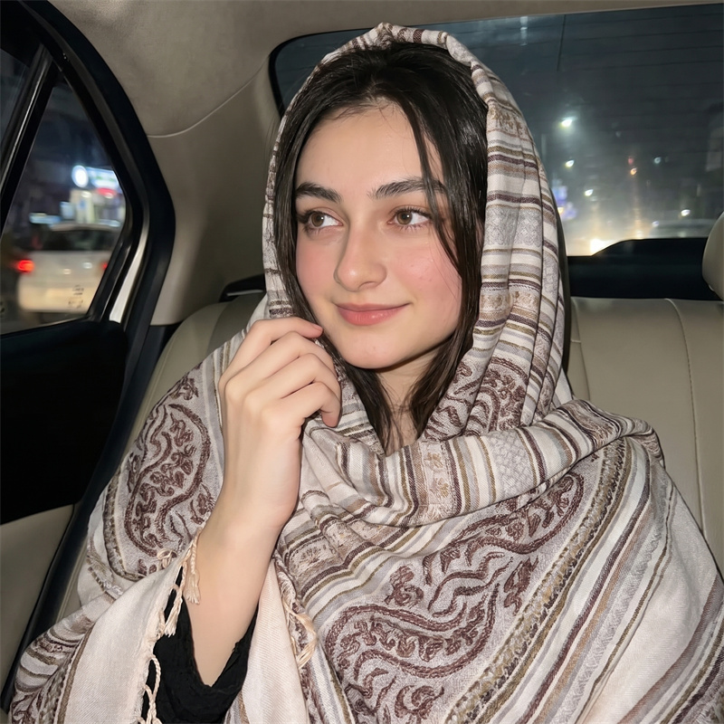 빈티지 페이즐리 프린트 히잡 패션 스카프 여성용 프린지 - Vintage Fashion Hijab 리뷰 및 가격