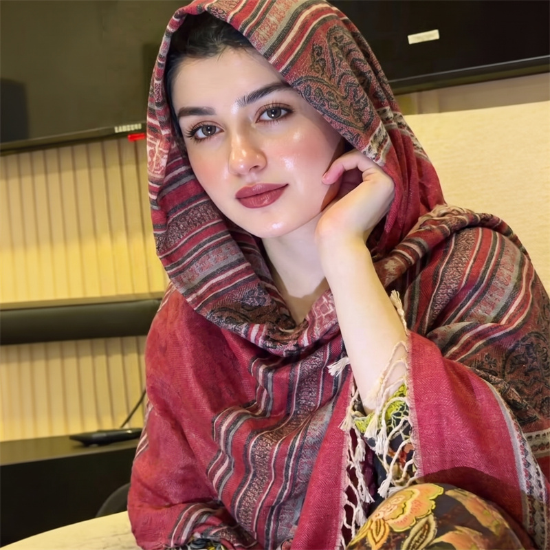 빈티지 페이즐리 프린트 히잡 패션 스카프 여성용 프린지 - Vintage Fashion Hijab 리뷰 및 가격