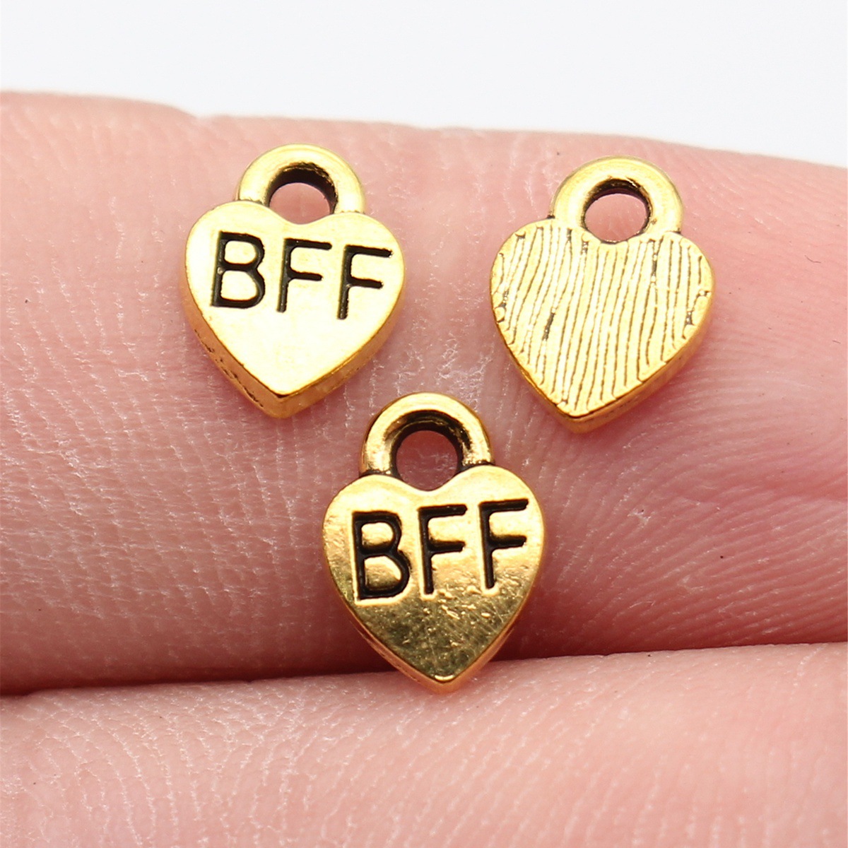 40pcs 9.3x7mm 앤티크 골드 컬러 Bff Be - Vintage Fashion Tags 리뷰 및 가격