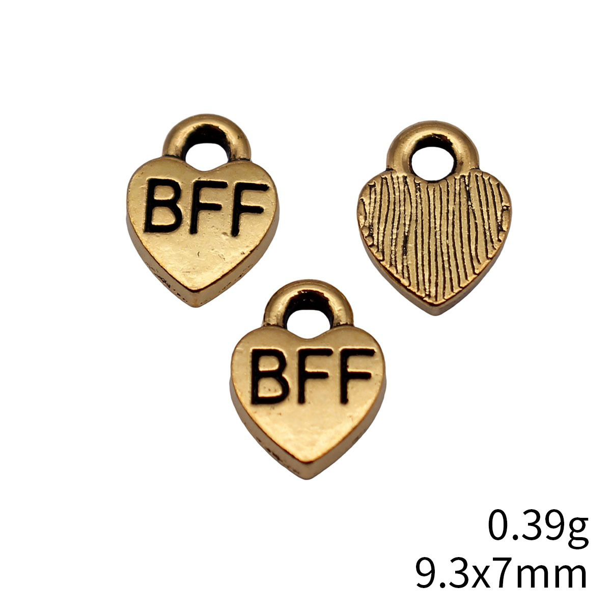 40pcs 9.3x7mm 앤티크 골드 컬러 Bff Be - Vintage Fashion Tags 리뷰 및 가격
