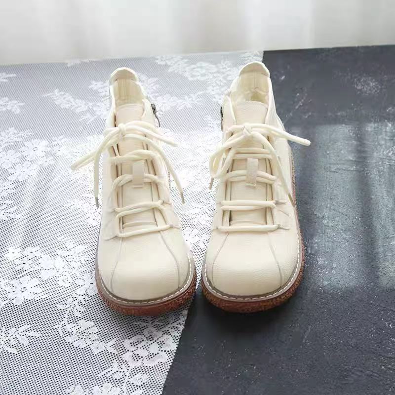 Care-made-빈티지 레이스 업 부츠, 여성용 짧은 - Vintage Old Fashion 리뷰 및 가격