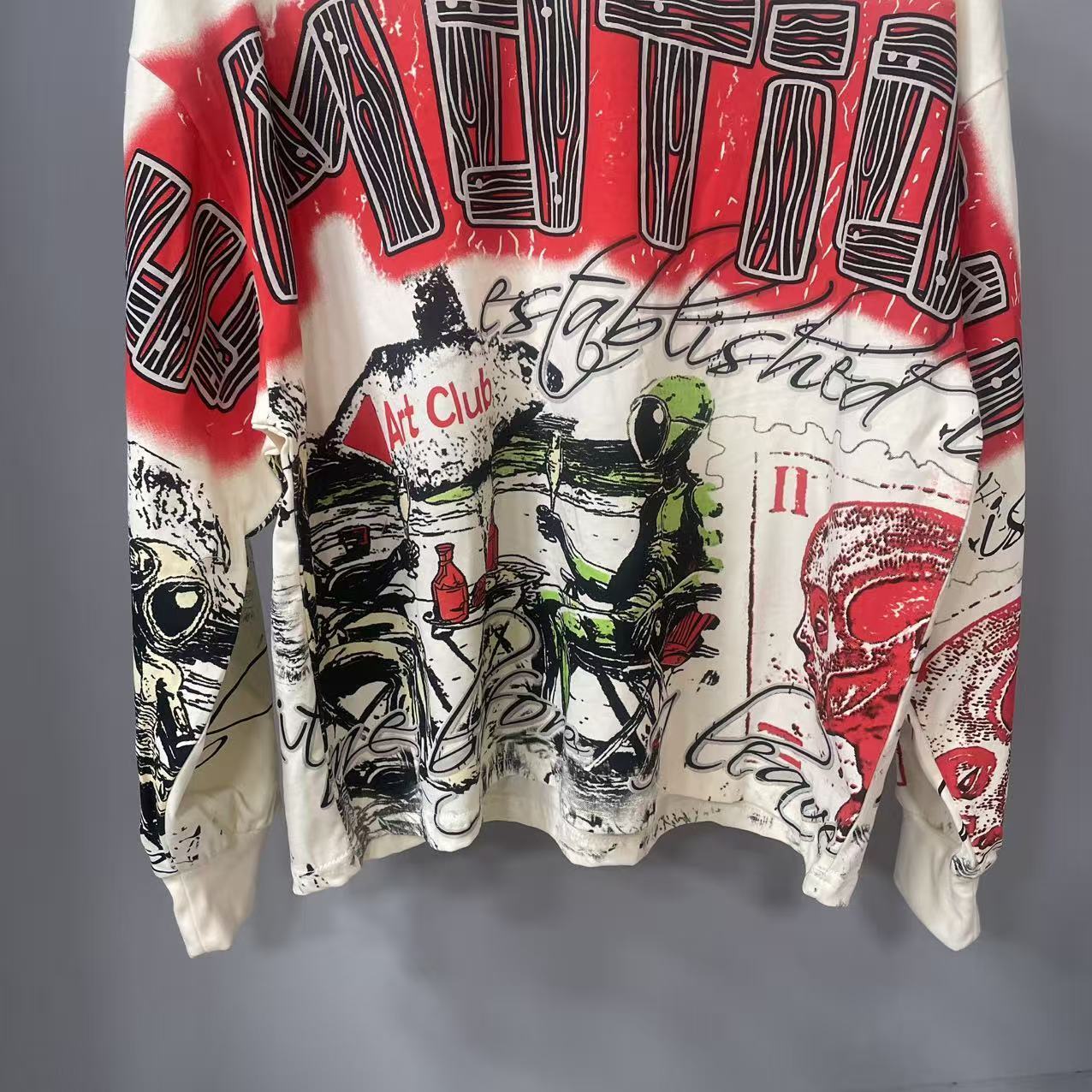 고품질 디자이너 MIXED-EMOTION 긴팔 티셔츠  - Vintage Fashion Design 리뷰 및 가격