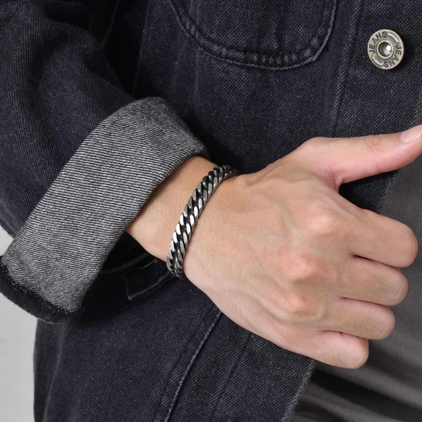 남성용 Vnox Chunky 레트로 쿠바 체인 팔찌,  - Vintage Fashion Outfits Men 리뷰 및 가격