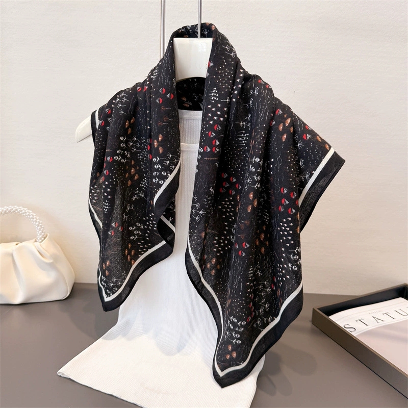 68cm 작은 정사각형 여성용 스카프 히잡 우아한 면  - Vintage Fashion Hijab 리뷰 및 가격