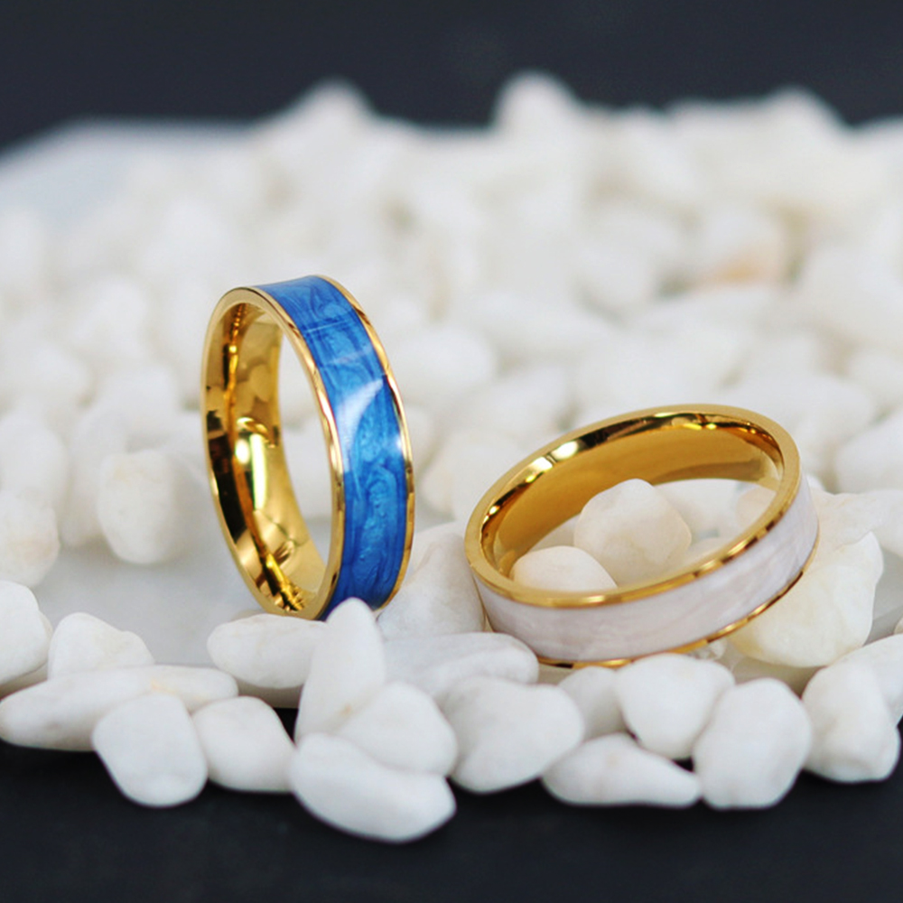 새로운 빈티지 다채로운 드립 화이트 에나멜 유약 금속  - Vintage Fashion Rings For Women 리뷰 및 가격