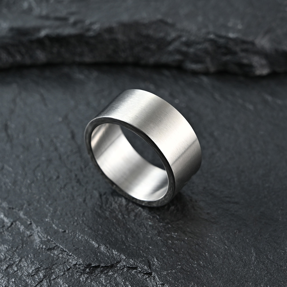 개인 맞춤형 스테인리스 스틸 경사진 모서리 브러시드 센 - Vintage Fashion Rings For Women 리뷰 및 가격