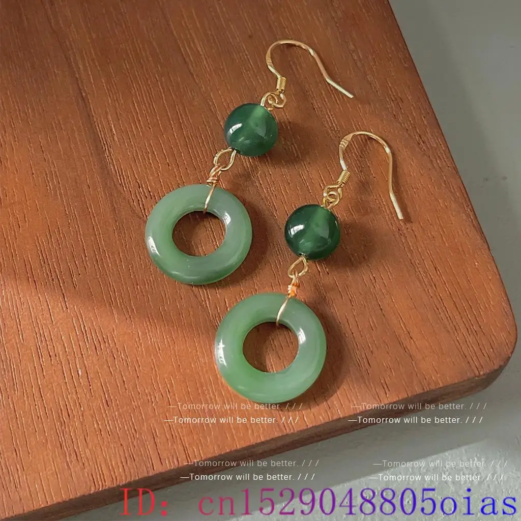 녹색 진짜 옥 반지 귀걸이 행운의 조각 된 부적 천연  - Vintage Fashion Rings For Women 리뷰 및 가격