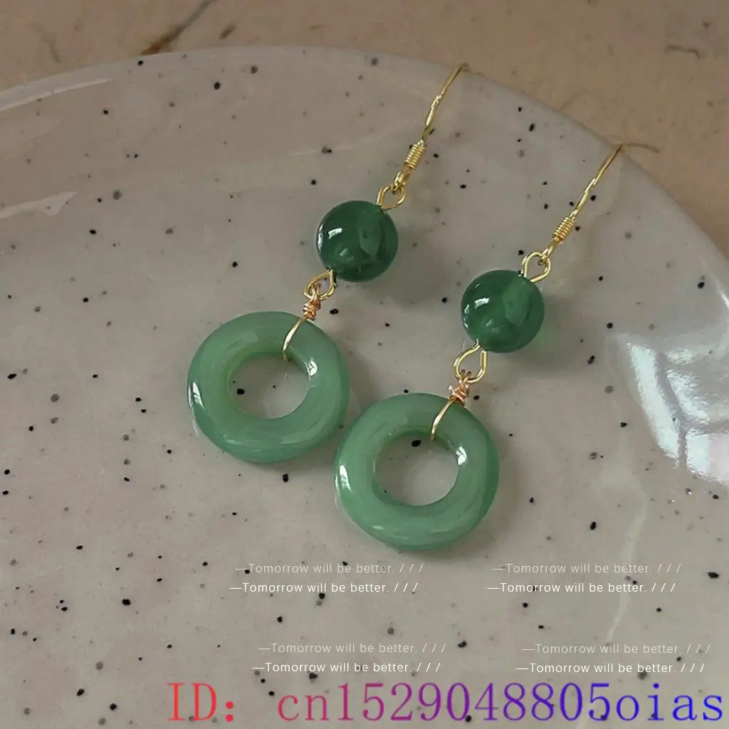 녹색 진짜 옥 반지 귀걸이 행운의 조각 된 부적 천연  - Vintage Fashion Rings For Women 리뷰 및 가격
