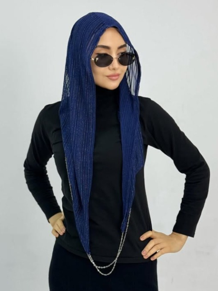 새로운 두바이 후드 히잡 진주 끈 빈티지 헤드스카프 실 - Vintage Fashion Hijab 리뷰 및 가격