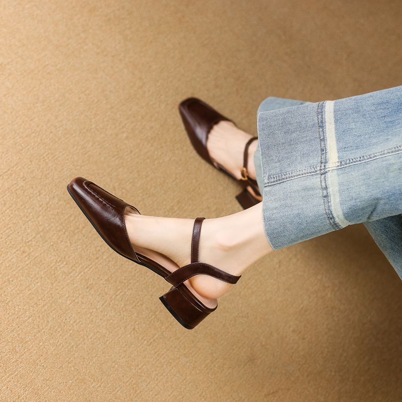 Girseaby 2025 여성 샌들 스퀘어 발가락 두꺼 - Vintage And Modern Fashion 리뷰 및 가격
