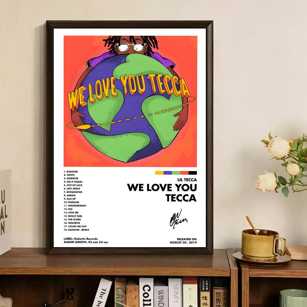 L-lil Tecca ABLUM 커버 페인팅 서예 빈티 - Vintage Fashion Prints For Wall 리뷰 및 가격