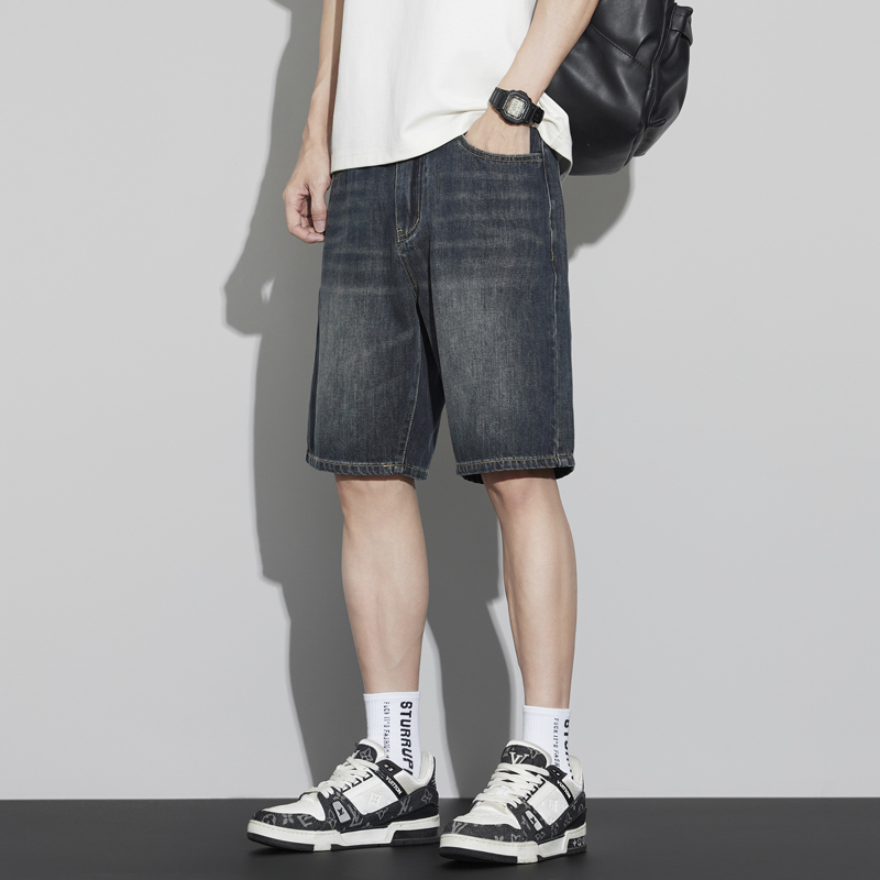 남성 빈티지 데님 반바지 여름 얇은 패션 스트레이트 루 - Vintage Fashion Jeans 리뷰 및 가격