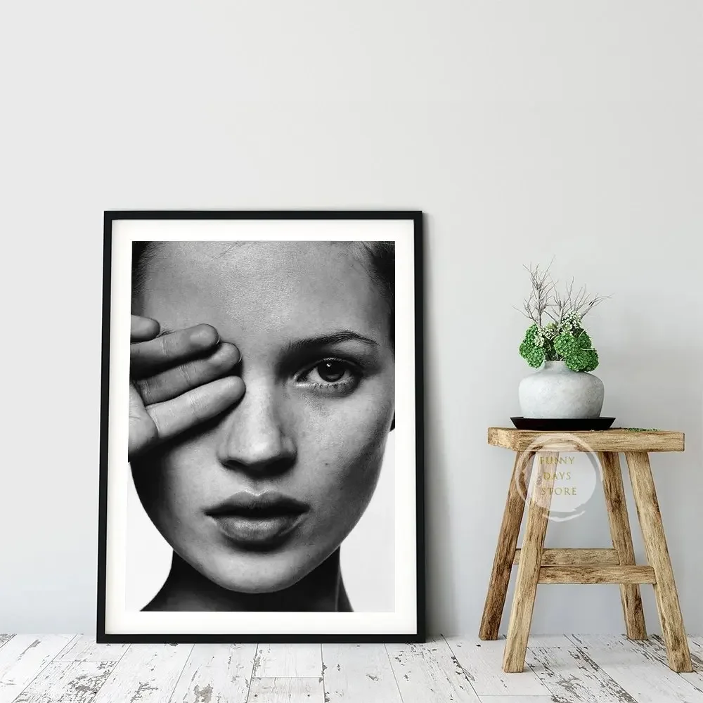 빈티지 섹시 슈퍼모델 케이트 모스 포스터 흡연 캔버스  - Vintage Fashion Prints For Wall 리뷰 및 가격