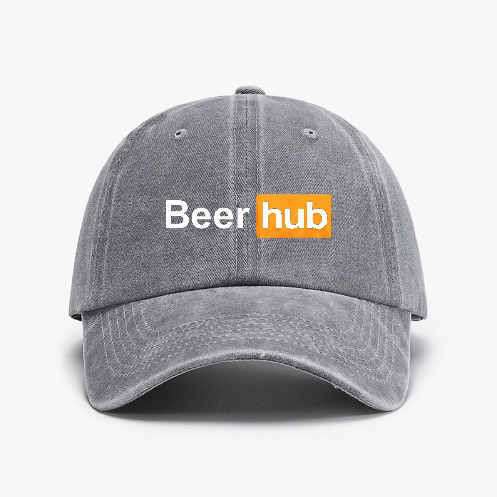 Beer Hub 프린트 야구 모자 빈티지 소프트 탑 디 - Vintage Fashion Hub 리뷰 및 가격