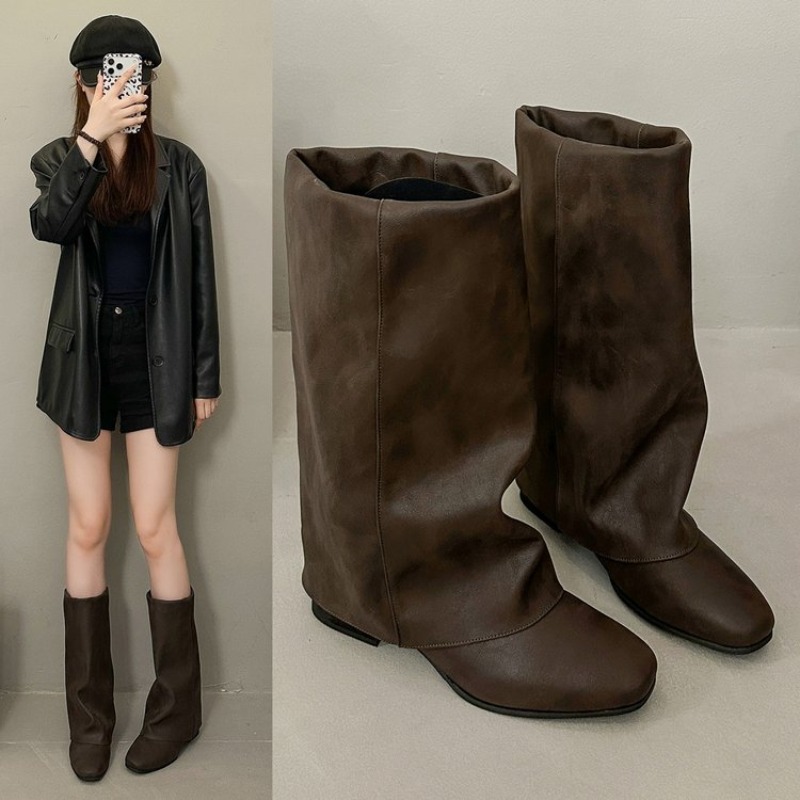2026 뉴 스퀘어 헤드 빈티지 패션 부츠 여성용, 루 - Vintage And Modern Fashion 리뷰 및 가격