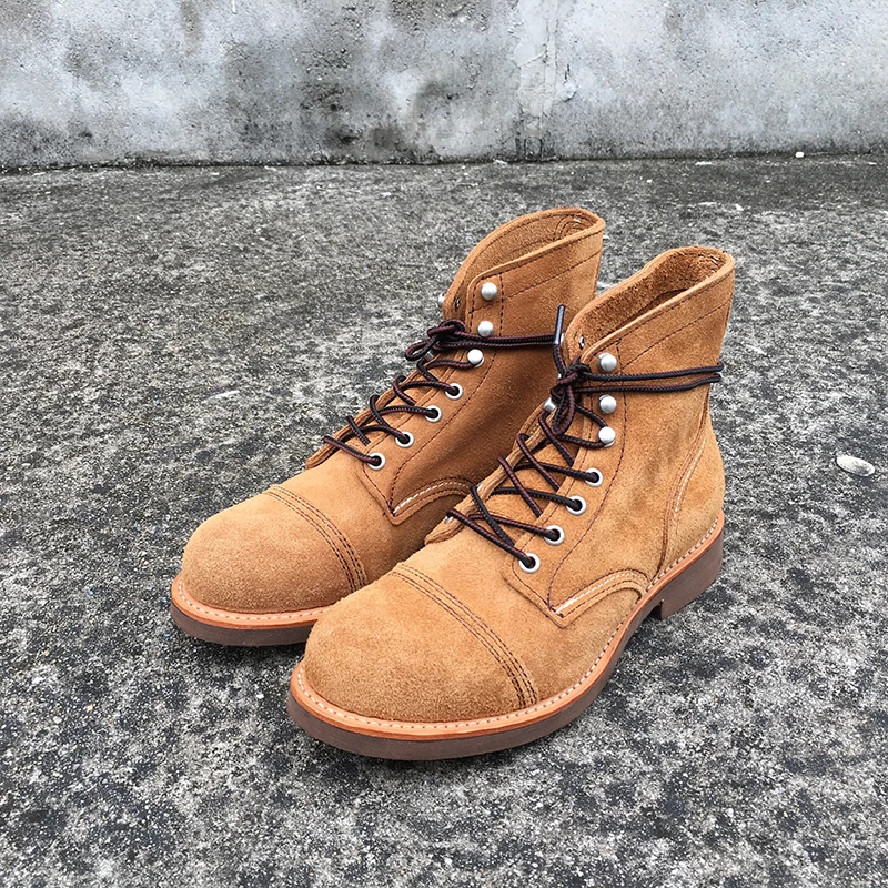 새로운 남성 신발 명품 브랜드 빈티지 남성 부츠 소가죽 - Vintage Old Fashion 리뷰 및 가격