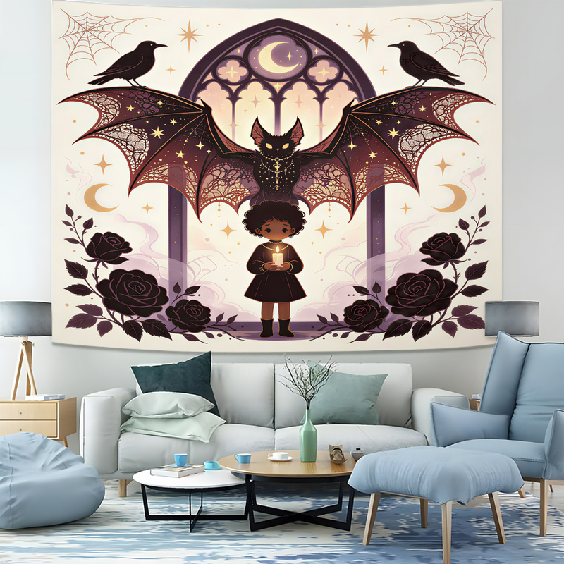 귀여운 커피 펭귄 인쇄 태피스트리 패션 벽걸이 태피스트 - Vintage Fashion Prints For Wall 리뷰 및 가격