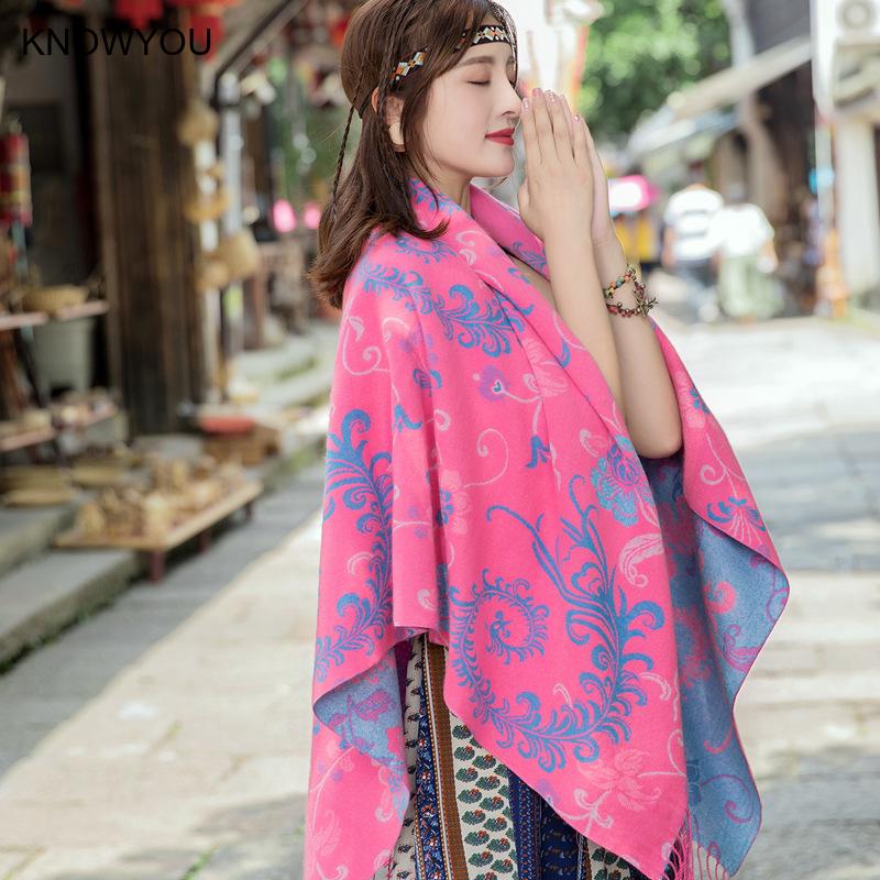 큰 크기 스퀘어 스카프 모조 캐시미어 꽃 Hijab 목 - Vintage Fashion Hijab 리뷰 및 가격