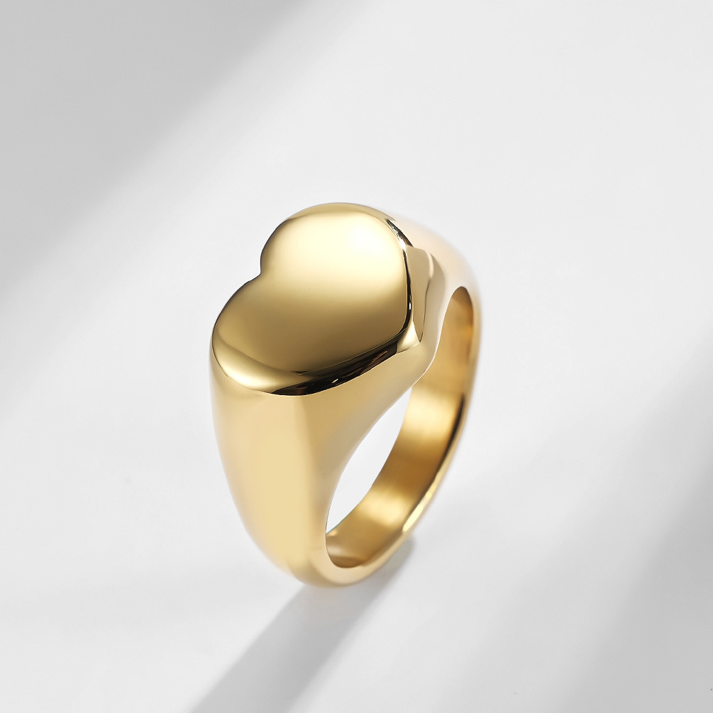 맞춤형 여성 인장 반지 여성을위한 귀여운 하트 Roun - Vintage Fashion Rings For Women 리뷰 및 가격
