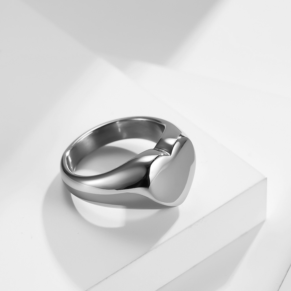 맞춤형 여성 인장 반지 여성을위한 귀여운 하트 Roun - Vintage Fashion Rings For Women 리뷰 및 가격