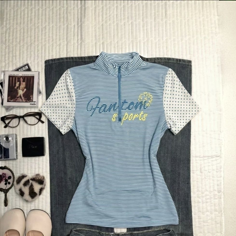 펑크 티셔츠 고스 빈티지 Y2k 90년대 스트라이프 크 - Turtleneck Knit 90S 리뷰 및 가격