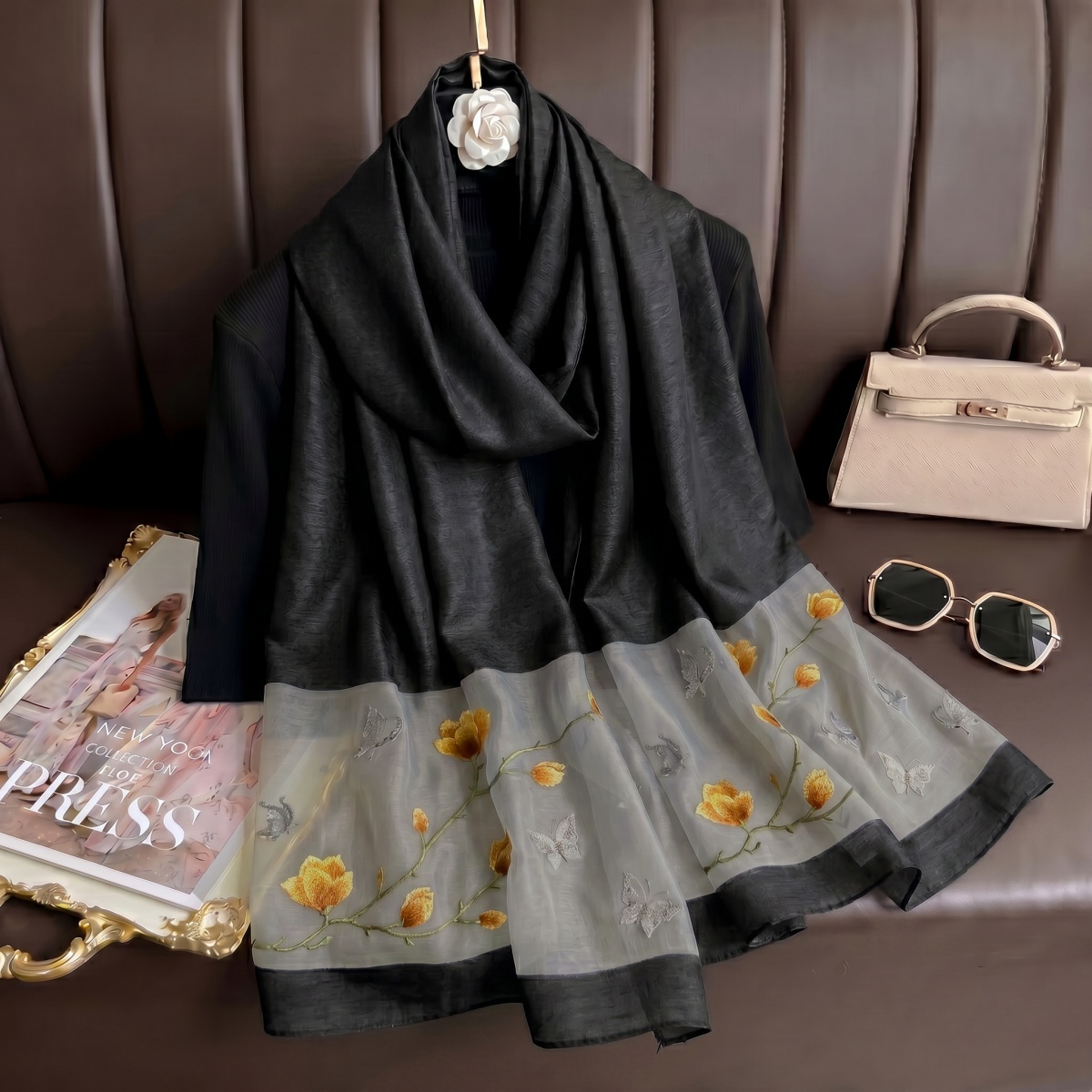 스카프 프린트 히잡 반다나 실크 스카프 여성 헤드스카프 - Vintage Fashion Hijab 리뷰 및 가격